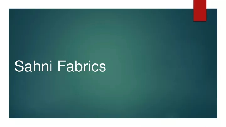 sahni fabrics