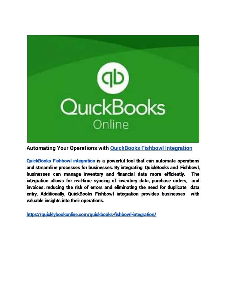 automating your operations with quickbooks