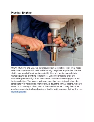 Plumber Brighton