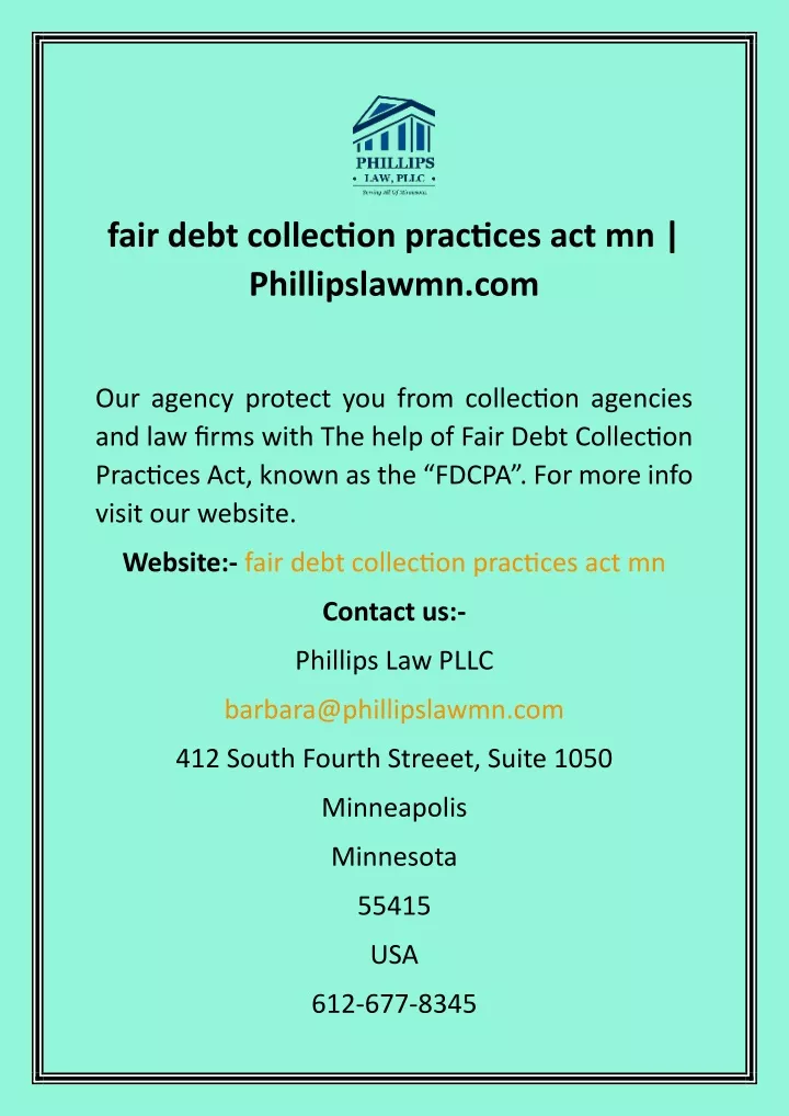 fair debt collection practices