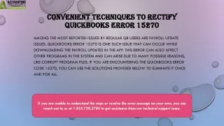 convenient techniques to rectify quickbooks error 15270