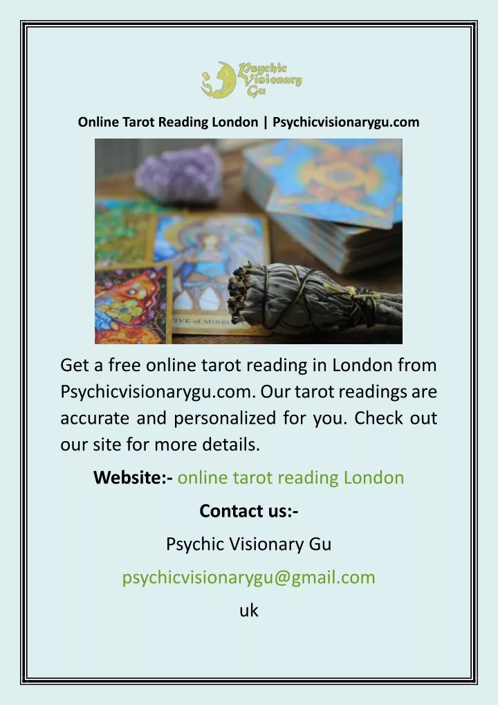 online tarot reading london psychicvisionarygu com