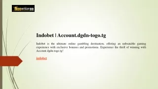 Indobet  Account.dgdn-togo.tg