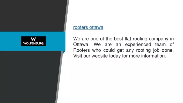 roofers ottawa we are one of the best flat