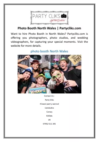 photo booth north wales partycliks com