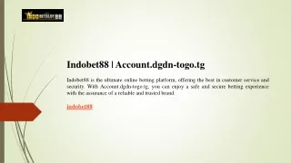 Indobet88   Account.dgdn-togo.tg