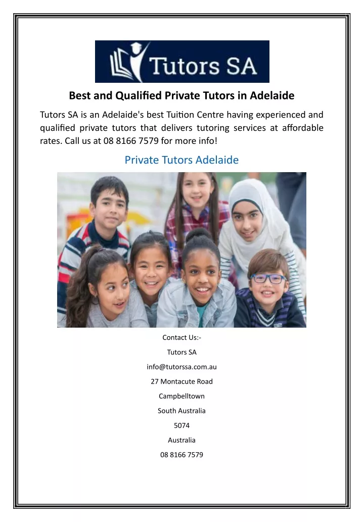 best and qualified private tutors in adelaide