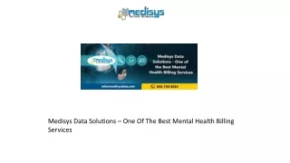 medisys data solutions one of the best mental
