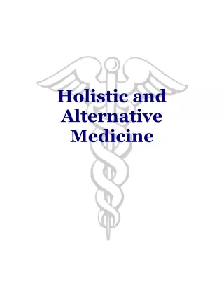 holistic and alternative medicine
