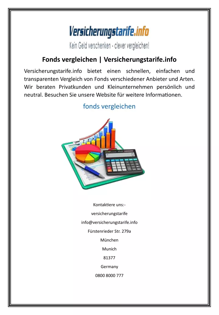 fonds vergleichen versicherungstarife info