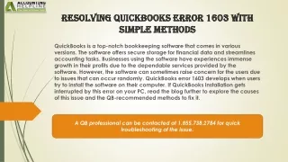 resolving quickbooks error 1603 with simple methods