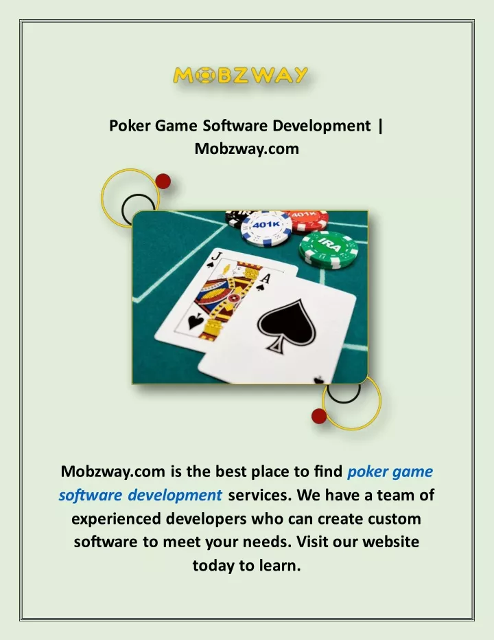 poker game software development mobzway com