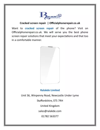 Cracked screen repair   Officialphonerepair.co.uk