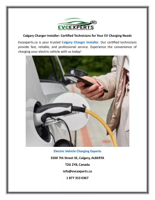 Calgary Charger Installer