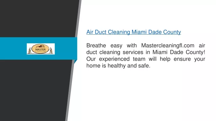 air duct cleaning miami dade county breathe easy