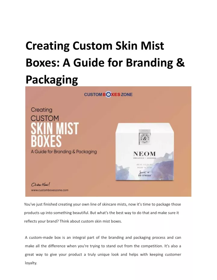 creating custom skin mist boxes a guide