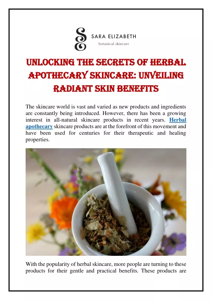 unlocking the secrets of herbal unlocking