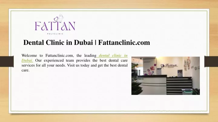 dental clinic in dubai fattanclinic com