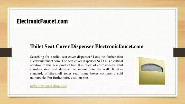 toilet seat cover dispenser electronicfaucet com