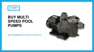 Buy Multi Speed Pool Pumps - Swimming Pool Pumps Uk