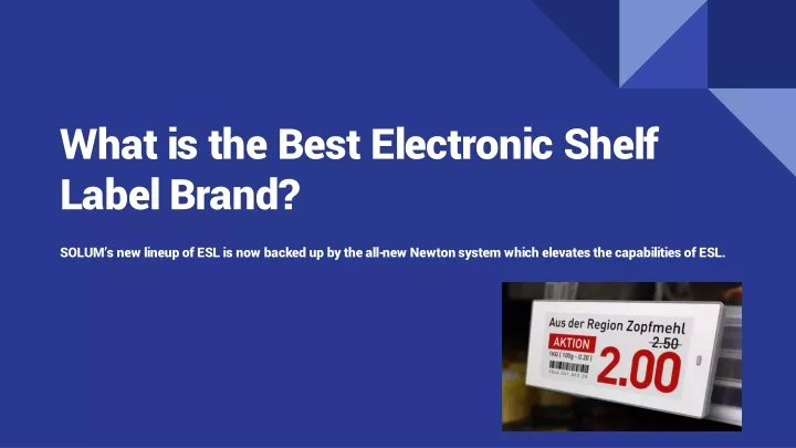 what is the best electronic shelf label brand