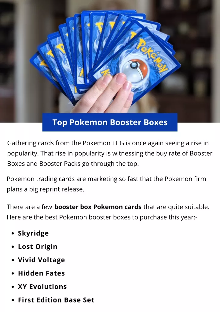 top pokemon booster boxes