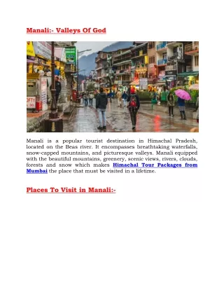 manali valleys of god
