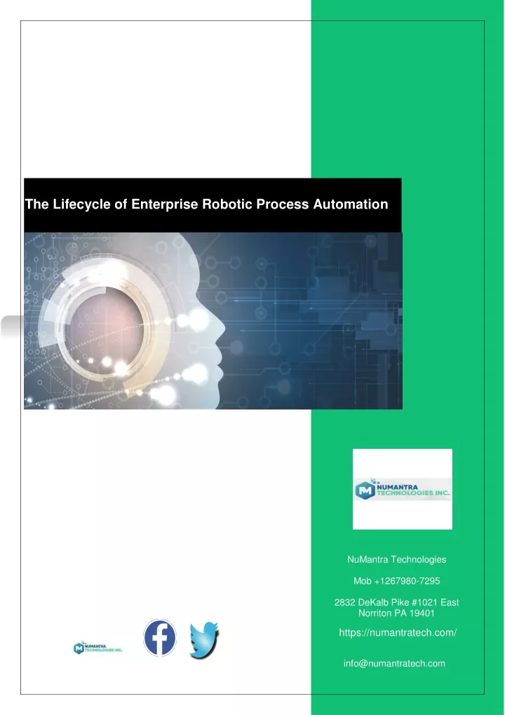 the lifecycle of enterprise robotic process