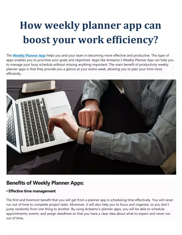 how weekly planner app can boost your work