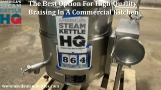 High-Quality Braising In A Commercial Kitchen