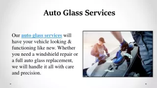 Auto Glass Services