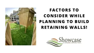 factors to consider while planning to build