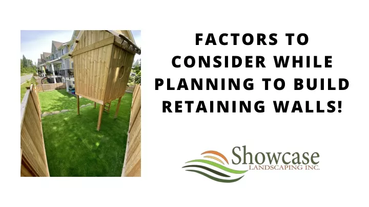 factors to consider while planning to build