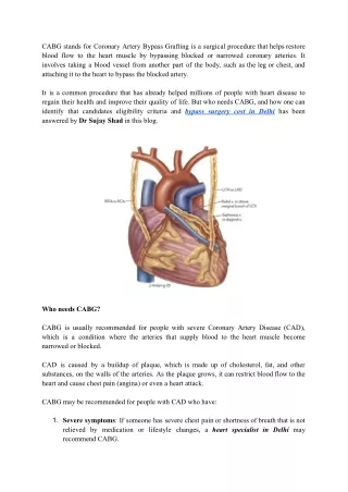 cabg stands for coronary artery bypass grafting