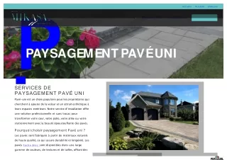 Paysagement Pave Uni Services à Montréal Canada - Groupe Mikasa