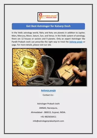 get best astrologer for kalsarp dosh