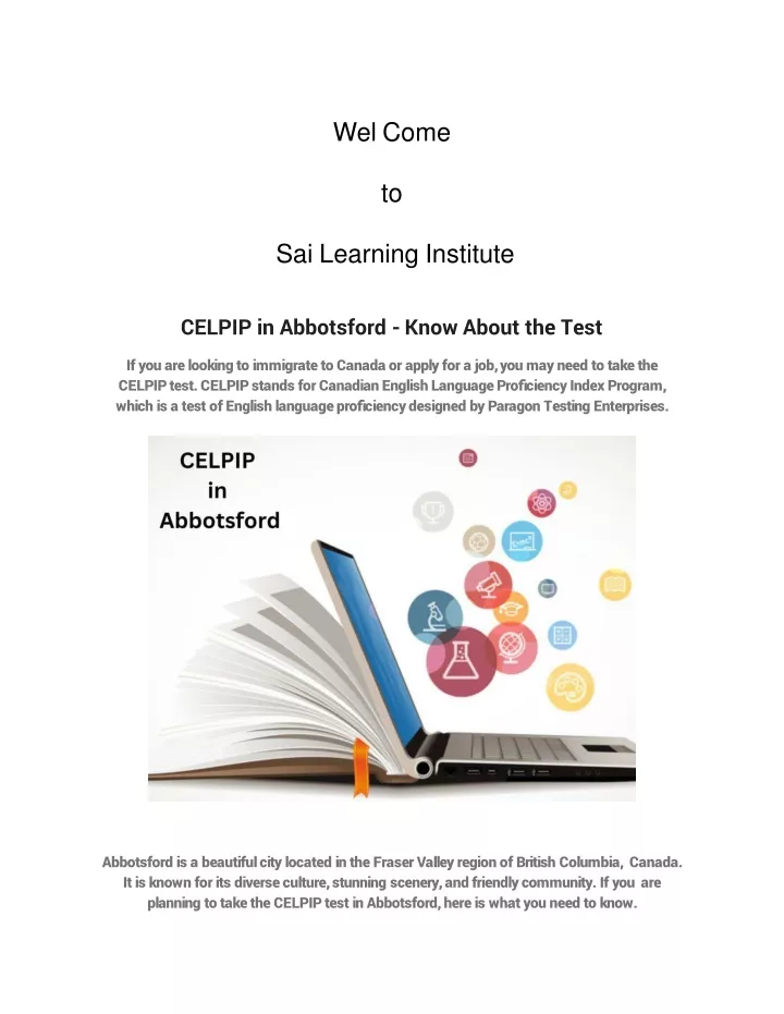 wel come to sai learning institute