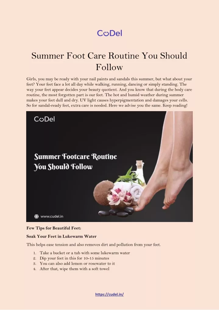 summer foot care routine you should follow