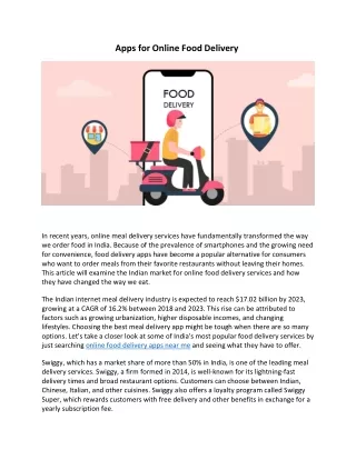 apps for online food delivery