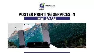 Best Poster Printing Services in Malaysia