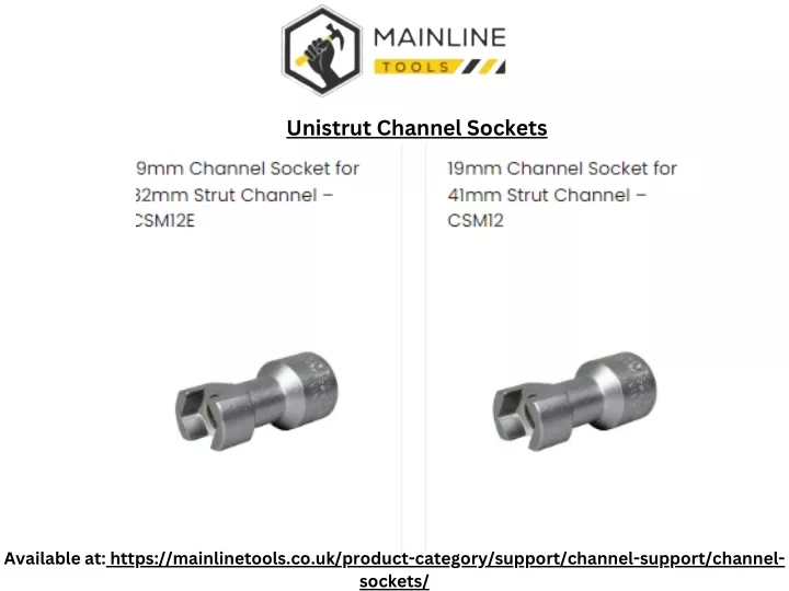 unistrut channel sockets