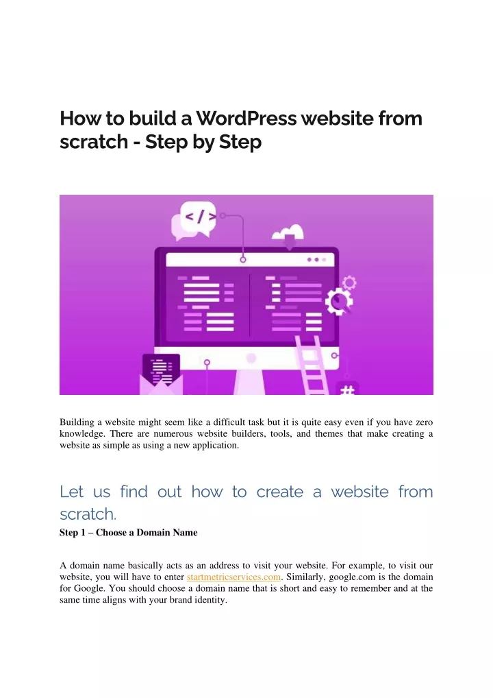 how to build a wordpress website from scratch