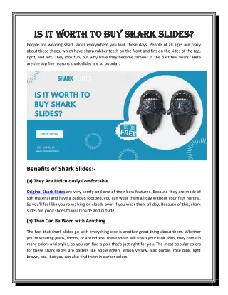 Is It Worth to Buy Shark Slides