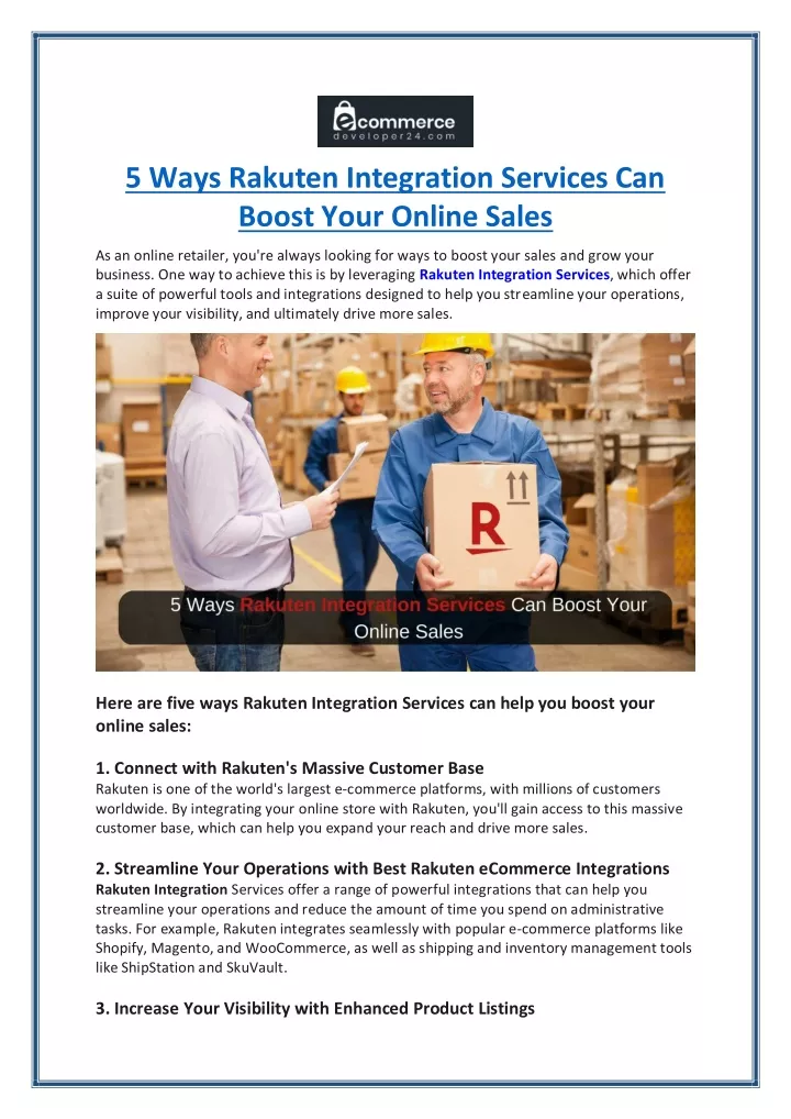 5 ways rakuten integration services can boost