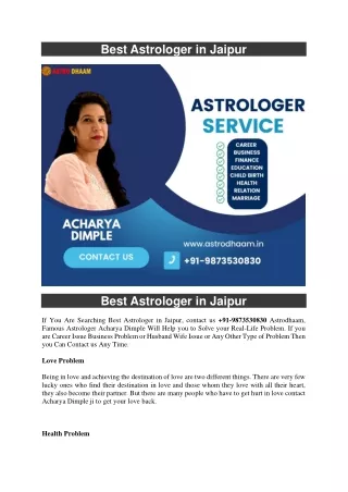 best astrologer in jaipur
