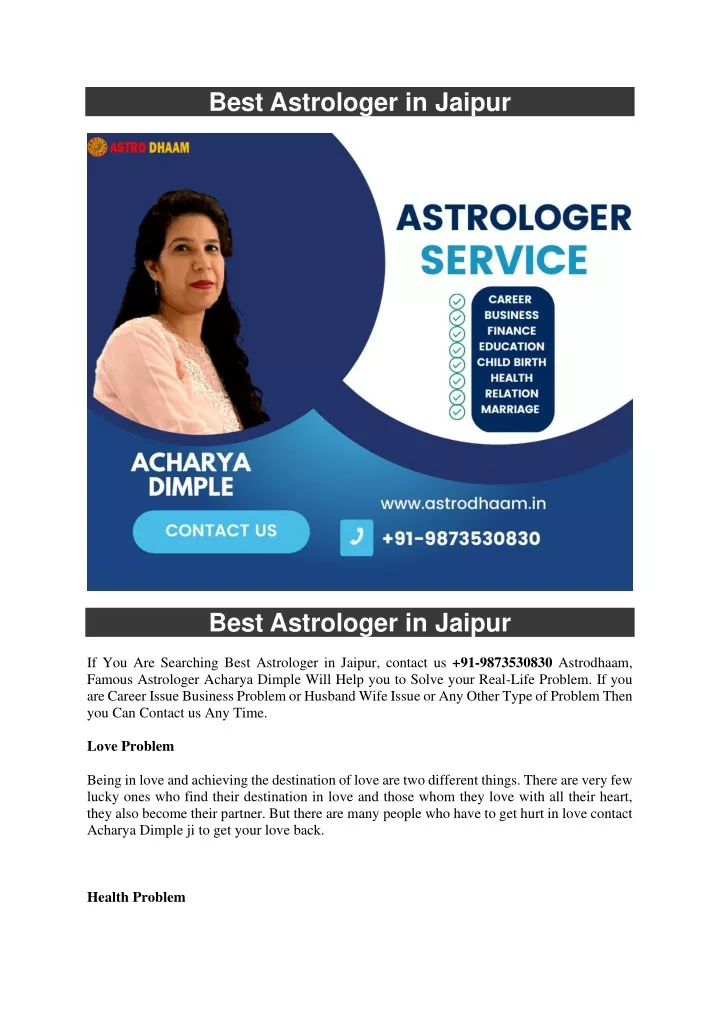 best astrologer in jaipur