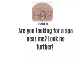 spa near me