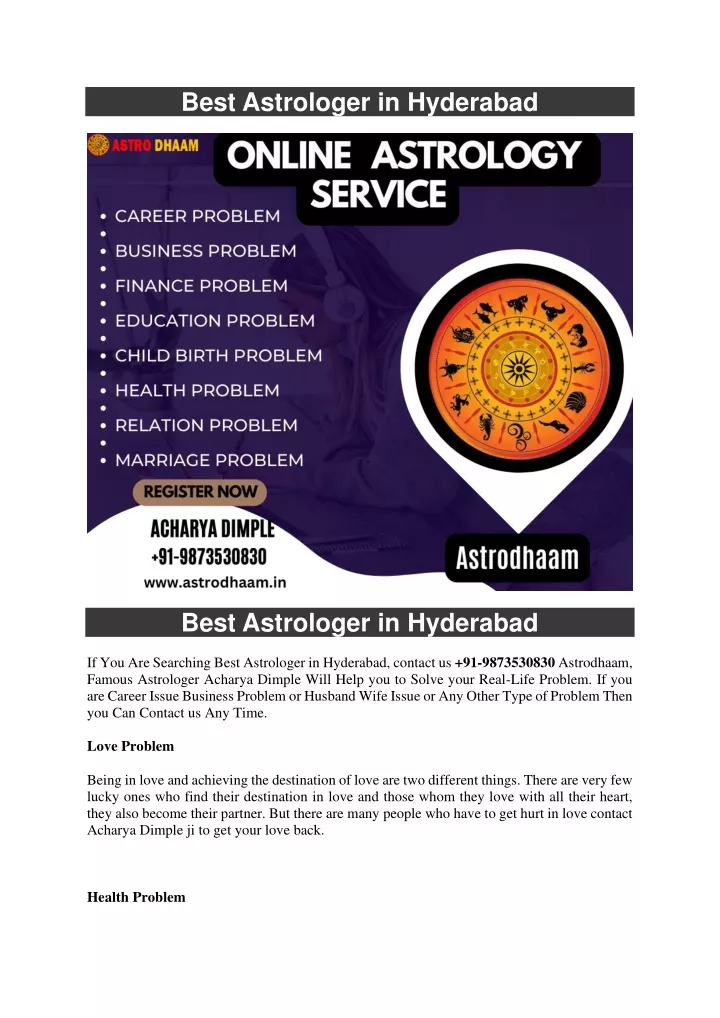 best astrologer in hyderabad