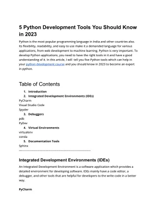 5 Python Development Tools You Should Know in 2023