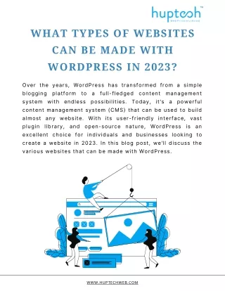 what types of websites can be made with wordpress